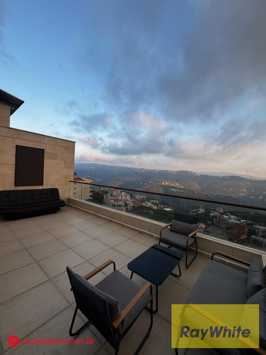 Furnished Roof Apartment with Terrace for Rent in Ouyoun Broummana — Hub Realtors