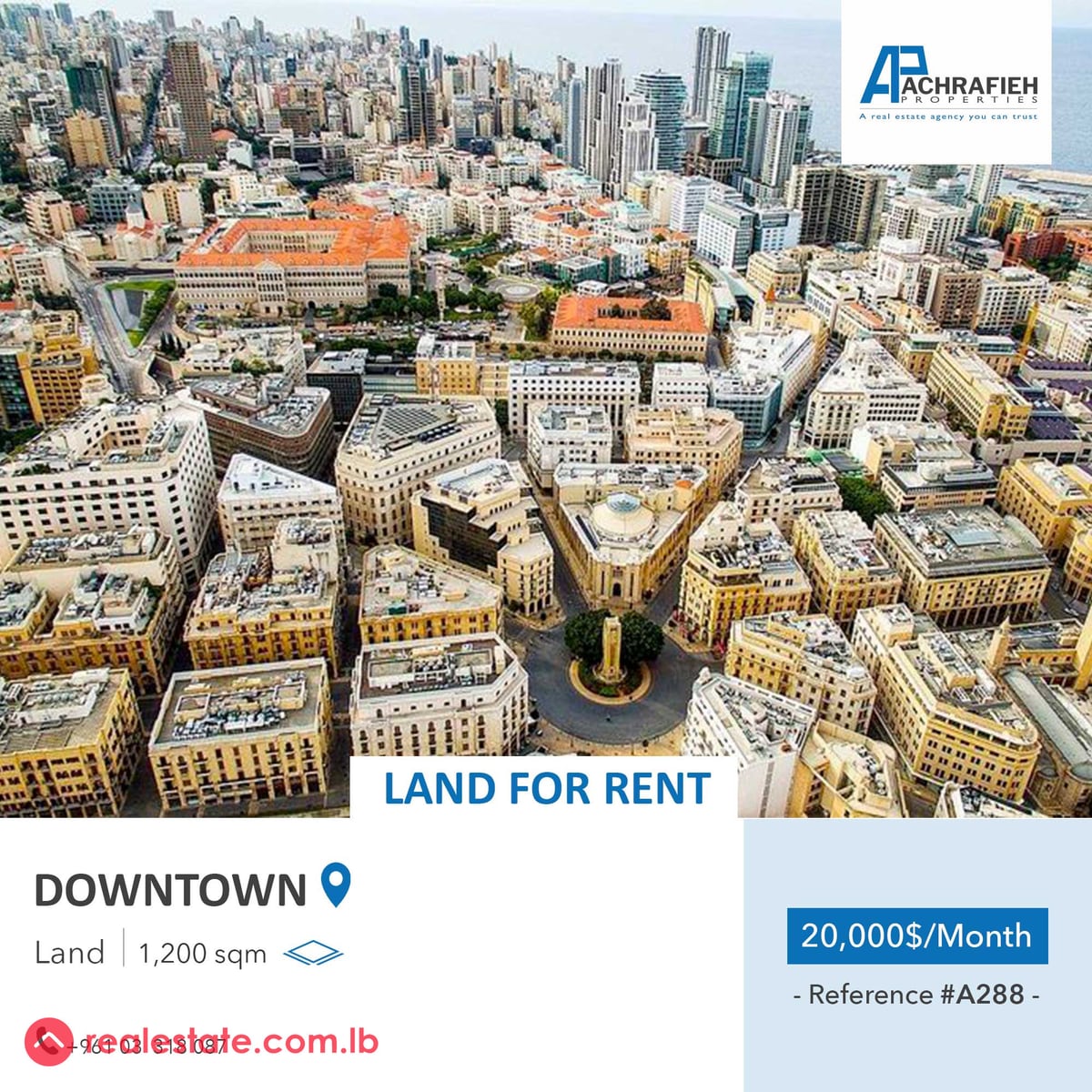 1,200 Sqm Land For Rent in Downtown — Hub Realtors