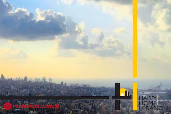 Luxury apartment for sale in Fanar with panoramic Beirut and sea- pool — Hub Realtors