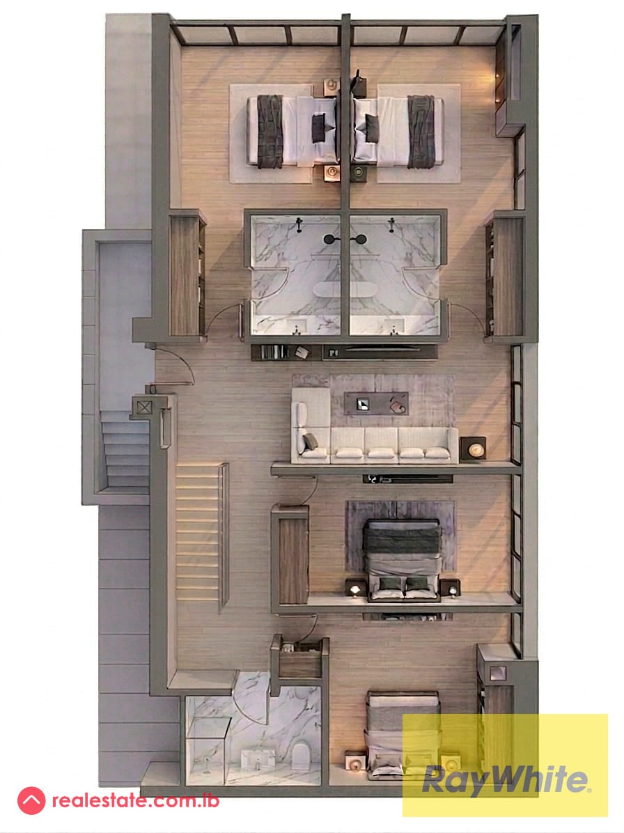 Duplex with 350m2 Garden for Sale in Rabieh — Hub Realtors